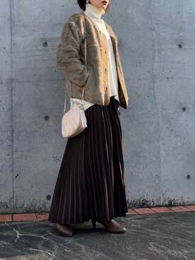 「URBAN RESEARCH Sonny Label（アーバンリサーチサニーレーベル）のアイテム（ブルゾン）」を使った、まゆ❤︎さん（レディース・156cm）の冬コーディネート