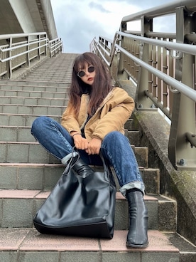 「URBAN RESEARCH Sonny Label（アーバンリサーチサニーレーベル）のアイテム（ブルゾン）」を使った、まゆ❤︎さん（レディース・156cm）の秋コーディネート