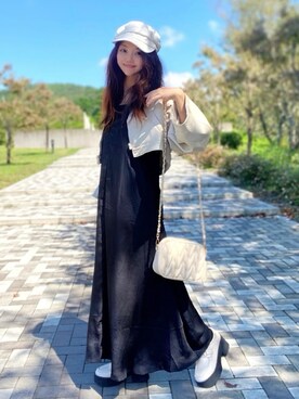 yun_wearコラボ】フェイクレザーショートブルゾン＋フレアロングコート 