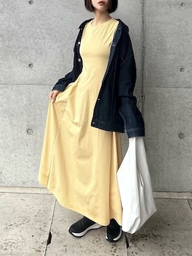 「shopnikoniko（ショップニコニコ）のアイテム（トートバッグ）」を使った、まゆ❤︎さん（レディース・156cm）の春コーディネート