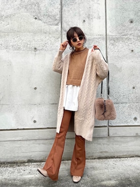 まゆ❤︎さん(レディース・156cm)の冬コーディネート