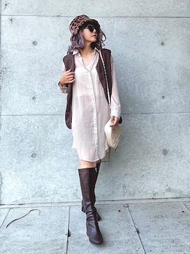 まゆ❤︎さん（レディース・156cm）の秋コーディネート