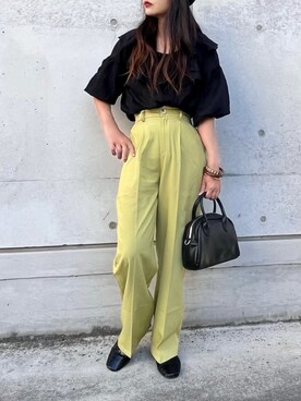 「Diosfront（ディオスフロント）のアイテム（パンツ）」を使った、まゆ❤︎さん（レディース・156cm）の春コーディネート