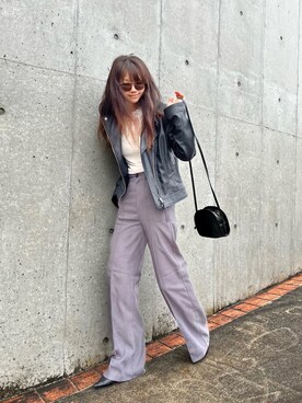 「ECRIRE（エクリール）のアイテム（スラックス）」を使った、まゆ❤︎さん（レディース・156cm）の秋コーディネート