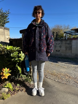 「アイテム（レッグウェア）」を使った、まなころさん（レディース・160cm）の秋コーディネート