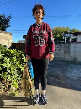 「アイテム（レギンス/スパッツ）」を使った、まなころさん（レディース・160cm・40代）の秋コーディネート