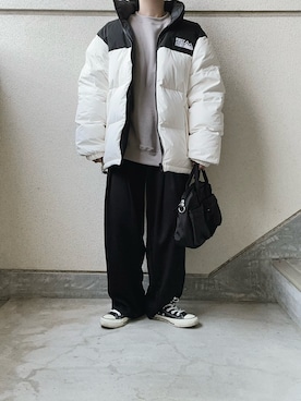 「Auntie Rosa Holiday（アンティローザホリデー）のアイテム」を使った、あやたさん（レディース・152cm）の冬コーディネート