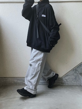 「アイテム（スウェット）」を使った、あやたさん（レディース・152cm）の秋コーディネート