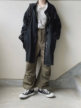 「JUNOAH（ジュノア）のアイテム（ブルゾン）」を使った、あやたさん（レディース・152cm）の秋コーディネート