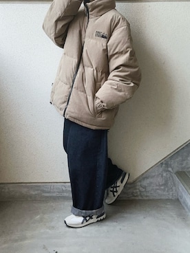 「アイテム（ダウンジャケット/コート）」を使った、あやたさん（レディース・152cm）の秋コーディネート