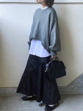 「SVEC（シュベック）のアイテム（シューズ）」を使った、あやたさん（レディース・152cm）の秋コーディネート