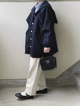 「SVEC（シュベック）のカンフーシューズ kung fu Shoes / ストラップパンプス（バレエシューズ）」を使った、あやたさん（レディース・152cm）の秋コーディネート