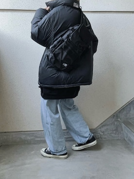 「アイテム（ジャケット/アウター、ベージュ系）」を使った、あやたさん（レディース・152cm）の冬コーディネート