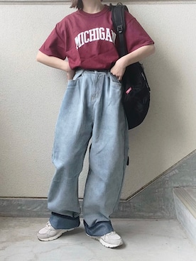 「NEW BALANCE（ニューバランス）の<New Balance (ニューバランス)>ML408 スニーカー（スニーカー）」を使った、あやたさん（レディース・152cm）の夏コーディネート