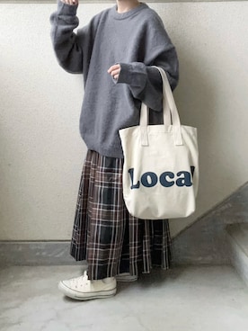 「Libra Cue（リブラ キュー）のアイテム（スカート）」を使った、あやたさん（レディース・152cm）の秋コーディネート