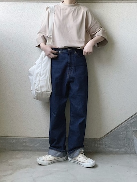 「EDIT Gris（エディットグリ）のアイテム（バッグ）」を使った、あやたさん（レディース・152cm）の春コーディネート