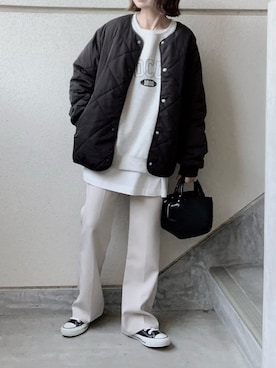 「ITEMS URBANRESEARCH（アイテムズ アーバンリサーチ）のアイテム（その他アウター）」を使った、あやたさん（レディース・152cm）の冬コーディネート