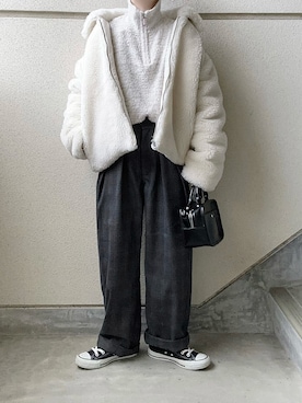 「Calvin Klein（カルバン・クライン）のアイテム（その他アウター）」を使った、あやたさん（レディース・152cm）の秋コーディネート
