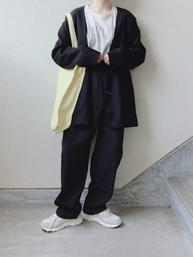 「ラップパンツ」｜「アイテム（セットアップ）」を使った、あやたさん（レディース・152cm）の春コーディネート