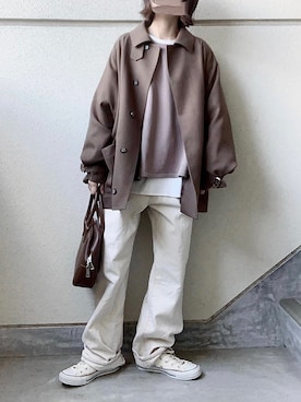 「MACKINTOSH PHILOSOPHY（ﾏｯｷﾝﾄｯｼｭ ﾌｨﾛｿﾌｨｰ）のアイテム（ブルゾン）」を使った、あやたさん（レディース・152cm）の冬コーディネート