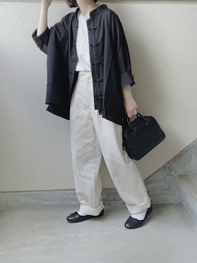 「ECRIRE（エクリール）のアイテム」を使った、あやたさん（レディース・152cm）の春コーディネート