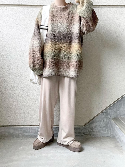 セーター ニット Gradation Oversized Spring Knit