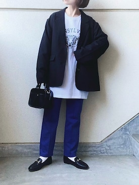 「tiptop」｜「アイテム（スウェットパンツ）」を使った、あやたさん（レディース・152cm）の冬コーディネート