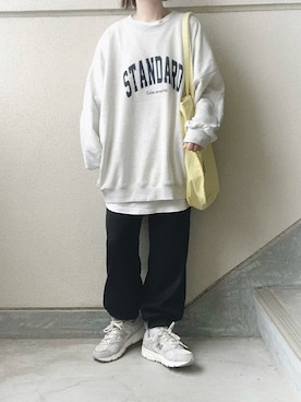 「NEW BALANCE（ニューバランス）の<New Balance (ニューバランス)>ML408 スニーカー（スニーカー）」を使った、あやたさん（レディース・152cm）の春コーディネート