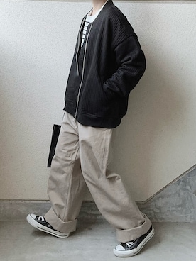 「アイテム（ブルゾン）」を使った、あやたさん（レディース・152cm）の秋コーディネート