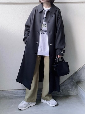 「MACKINTOSH PHILOSOPHY（ﾏｯｷﾝﾄｯｼｭ ﾌｨﾛｿﾌｨｰ）のアイテム（その他アウター）」を使った、あやたさん（レディース・152cm）の冬コーディネート
