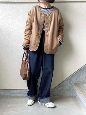 「URBAN RESEARCH Sonny Label（アーバンリサーチサニーレーベル）のアイテム（ブルゾン）」を使った、あやたさん（レディース・152cm）の冬コーディネート