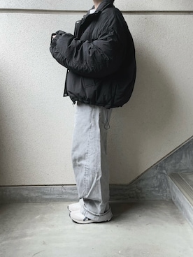 「アイテム（ダウンジャケット/コート）」を使った、あやたさん（レディース・152cm）の秋コーディネート