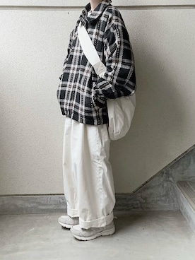 「アイテム（チノパンツ）」を使った、あやたさん（レディース・152cm）の冬コーディネート