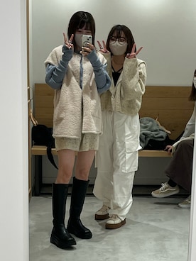 「WHIMSIC（ウィムジック）のアイテム」を使った、みさん（レディース・152cm）の冬コーディネート