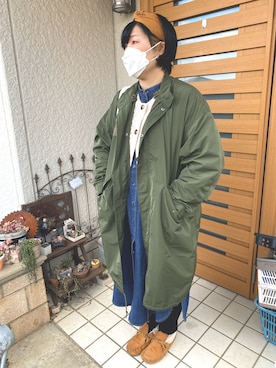 「Three Four Time（ｽﾘｰﾌｫｰﾀｲﾑ）のアイテム」を使った、chiruさん（レディース・165cm）の冬コーディネート