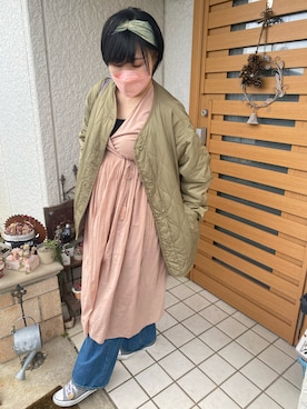 「classicalelf（クラシカルエルフ）のアイテム（ノーカラージャケット）」を使った、chiruさん（レディース・165cm）の春コーディネート