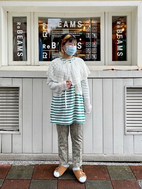 「BEAMS BOY（ビームスボーイ）のアイテム（その他アウター）」を使った、ことさん（レディース・166cm）の春コーディネート