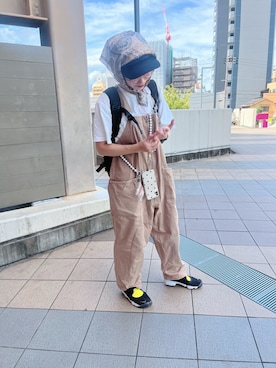 「アイテム（オールインワン・サロペット）」を使った、yuriaさん（キッズ・110cm）の秋コーディネート