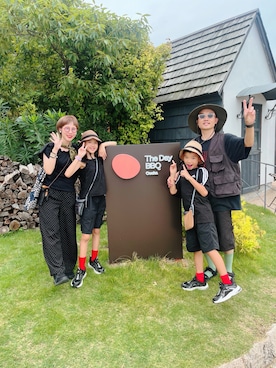 「アイテム（エコバッグ/サブバッグ）」を使った、yuriaさん（キッズ・110cm）の秋コーディネート