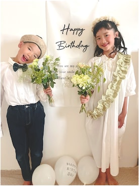 「アイテム（パンツ）」を使った、yuriaさん（キッズ・110cm）の夏コーディネート