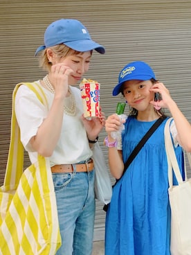 「アイテム（キャップ）」を使った、yuriaさん（キッズ・110cm）の秋コーディネート