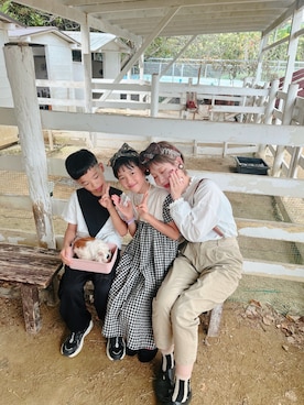 「アイテム（ヘアバンド）」を使った、yuriaさん（キッズ・110cm）の秋コーディネート