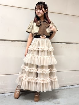 「axes femme（アクシーズファム）のアイテム（ローファー）」を使った、axes femmeさん（レディース・158cm）の秋コーディネート