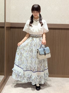 「アイテム（ベルト）」を使った、axes femmeさん（レディース・150cm）の夏コーディネート