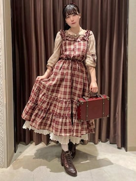 「アイテム（チャーム）」を使った、axes femmeさん（レディース・155cm）の秋コーディネート