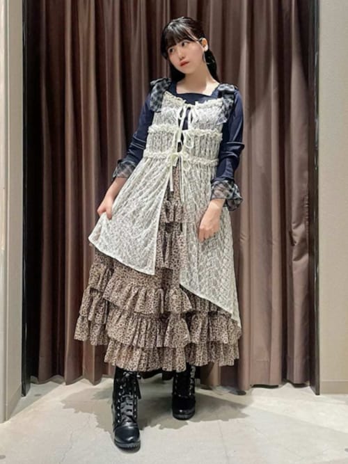 セール】チュニック丈レースキャミ（カーディガン/ボレロ）｜axes