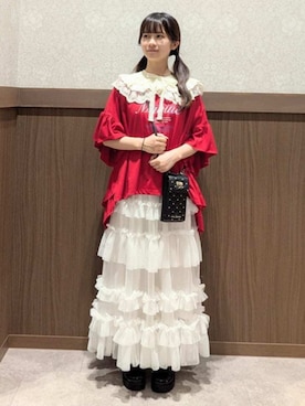 「アイテム（付け襟）」を使った、axes femmeさん（レディース・150cm）の夏コーディネート