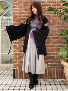 「AXES-X（アクシーズエックス）のアイテム（その他アウター）」を使った、axes femmeさん（レディース・165cm）の秋コーディネート