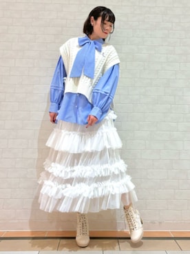 「axes femme（アクシーズファム）のアイテム（ニット/セーター）」を使った、axes femmeさん（レディース・165cm）の春コーディネート