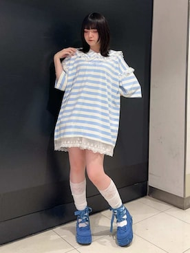 「NIBBLE POISON（ニブルポイズン）のアイテム」を使った、axes femmeさん（レディース・157cm）の夏コーディネート